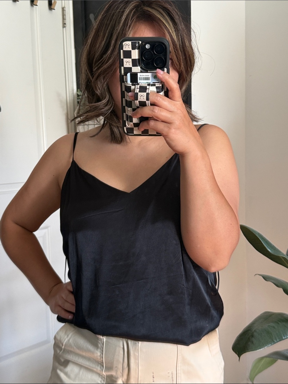Rails Paola Black Satin Tank. L - Picture 5 of 7